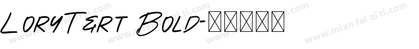 LoryTert Bold字体转换